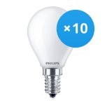 Multipack 10x Philips Corepro LED Lustre E14 Boule Dépolie 4.3W 470lm - 827 Blanc Très Chaud | Équivalent 40W