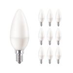 Multipack 10x Philips Corepro LED Bougie E14 Dépolie 7W 806lm – 827 Blanc Très Chaud – Équivalent 60W
