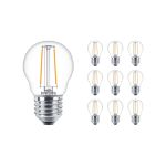 Multipack 10x Philips Corepro LED Lustre E27 Boule Filament Claire 2W 250lm - 827 Blanc Très Chaud | Équivalent 25W