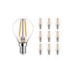 Multipack 10x Noxion Lucent Lustre LED E14 Boule Filament Claire 2.5W 250lm – Dimmable - Équivalent 25W