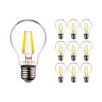Multipack 10x Noxion Lucent LED E27 Poire Filament Claire 8.5W 1055lm - 827 Blanc Très Chaud | Dimmable - Équivalent 75W