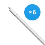 Multipack 6x Bright Choice Réglette LED Étanche 17W 1870lm - 840 Blanc Froid | 120cm