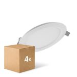 Multipack 4x Ledvance Downlight LED Slim Rond DN155 12W 1020lm 120D - 840 Blanc Froid | 169mm 