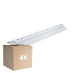 Multipack 4x Noxion Réglette Click Réflecteur V2 LED T8 | Convient pour 2x 120cm Tube LED