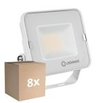 Multipack 8x Ledvance Projecteur LED Compact Blanc 20W 2000lm 100D - 840 Blanc Froid | IP65 - Symétrique 
