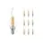 Multipack 10x Noxion Lucent LED E14 Flamme Bougie Filament Claire 4.5W 470lm - 827 Blanc Très Chaud | Dimmable - Équivalent 40W