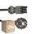 Multipack 25x Noxion GST - Compatible Câble d’alimentation Noir - Femelle + Schuko Europlug - 2m - 3 pole 0.75mm2