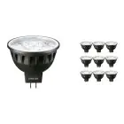Multipack 10x Philips Master LED Spot GU5.3 MR16 6.7W 410lm 10D - 927 Blanc Très Chaud | Meilleur rendu des couleurs - Dimmable - Équivalent 35W