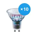 Multipack 10x Philips MASTER LED Spot ExpertColor GU10 PAR16 5.5W 375lm 25D - 930 Blanc Chaud | Meilleur rendu des couleurs - Dimmable - Équivalent 50W