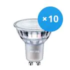 Multipack 10x Philips MASTER Value LED Spot GU10 PAR16 3.7W 285lm 60D - 940 Blanc Froid | Meilleur rendu des couleurs - Dimmable - Équivalent 35W