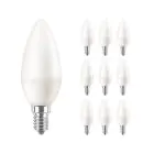 Multipack 10x Philips Corepro LED Bougie E14 Dépolie 7W 806lm – 827 Blanc Très Chaud – Équivalent 60W