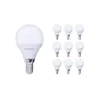 Multipack 10x Noxion Lucent Lustre LED E14 Boule Dépolie 2.5W 250lm - 827 Blanc Très Chaud | Équivalent 25W