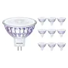Multipack 10x Philips Master Value LED Spot GU5.3 MR16 7.5W 621lm 36D - 927 Blanc Très Chaud | Meilleur rendu des couleurs - Dimmable - Équivalent 50W