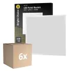 Multipack 6x Bright Choice Panneau LED Backlit 36W 3240lm - 840 Blanc Froid | 60x60cm - UGR 