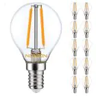 Multipack 10x Noxion Lucent LED E14 Boule Filament Claire 2.5W 250lm - 827 Blanc Très Chaud | Équivalent 25W