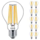 Multipack 10x Philips Corepro LED Ampoule E27 Poire Claire 17W 2452lm - 827 Blanc Très Chaud | Équivalent 150W