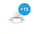 Multipack 15x Noxion Downlight LED Apollo 9W 1100lm 60D - 830 Blanc Chaud | 145mm - Diamètre 120mm - UGR 