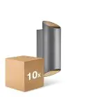 Multipack 10x Nordlux Nico Applique Murale Aluminium Anthracite Up & Down | IP54 - Convient pour 2x GU10