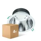 Multipack 4x Philips Downlight LED Coreline DN142B Aluminium Blanc 19.2W 2300lm 60D - 830 Blanc Chaud | Diamètre 200mm - IP20 - UGR