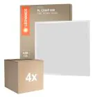Multipack 4x Ledvance Panneau LED Compact Aluminium Blanc 33W 3630lm - 840 Blanc Froid | 60x60cm