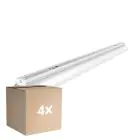 Multipack 4x Noxion Réglette Click Réflecteur V2 LED T8 | Convient pour 1x 120cm Tube LED