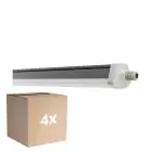 Multipack 4x Ledvance Étanche Réglette Imperméable FLEX Câblage Traversant 42W 6900lm - 865 Lumière Du Jour | 150cm - Équivalent 2x58W