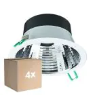 Multipack 4x Philips Downlight LED Coreline DN142B Aluminium Blanc 11W 1200lm 60D - 830 Blanc Chaud | Diamètre 155mm - IP20 - UGR