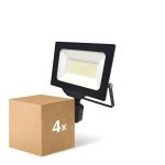 Voordeelpak 4x Noxion LED Floodlight Beamy G3 50W 5500lm 110D - 840 Koel Wit | IP44 - Bewegings- en Lichtsensor - Symmetrisch