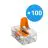 Multipack 100x Wago 221-412 Lasklem Verbindingsstuk| 2 Kabel Aansluiting