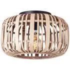 Brilliant Houtrow Plafondlamp Metaal Bamboe Bruin | 320mm - Geschikt voor 1x E27