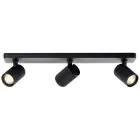 Brilliant Marty Plafondlamp Aluminium Zanderig Zwart 15W 1050lm - 830 Warm Wit | Incl. 3x GU10