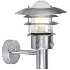 Nordlux Lønstrup 22 Wandlamp Staal en Glas Grijs | 220mm - IP44 - Geschikt voor E27 - Bewegings- en Lichtsensor