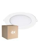 Multipack 4x Noxion LED Downlight Slim V2.0 12W 1200lm 120D - 830 Warm Wit | 170mm - Zaagmaat 150mm - IP44 